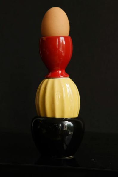 Pomo 1 (pomo series) Eggcup; mixed media-assemblage by Mimi Berlin Â© photo; by jwkaldenbach.com